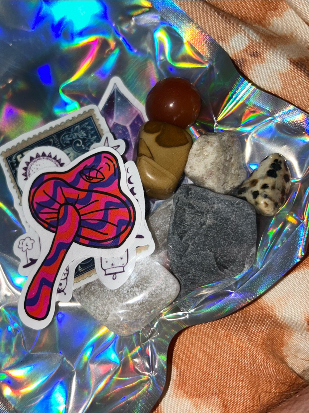 Bundle of 2 Mystery Bags-- Stickers, Crystals, Stones, and Resin